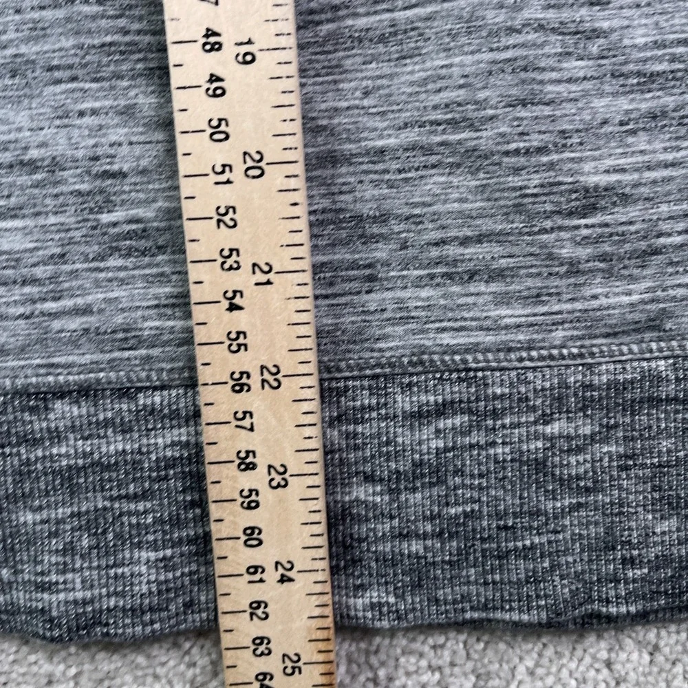 LL Bean Sweatshirt Womens Medium Grey Heathered Cozy Cowl Neck Thumbholes